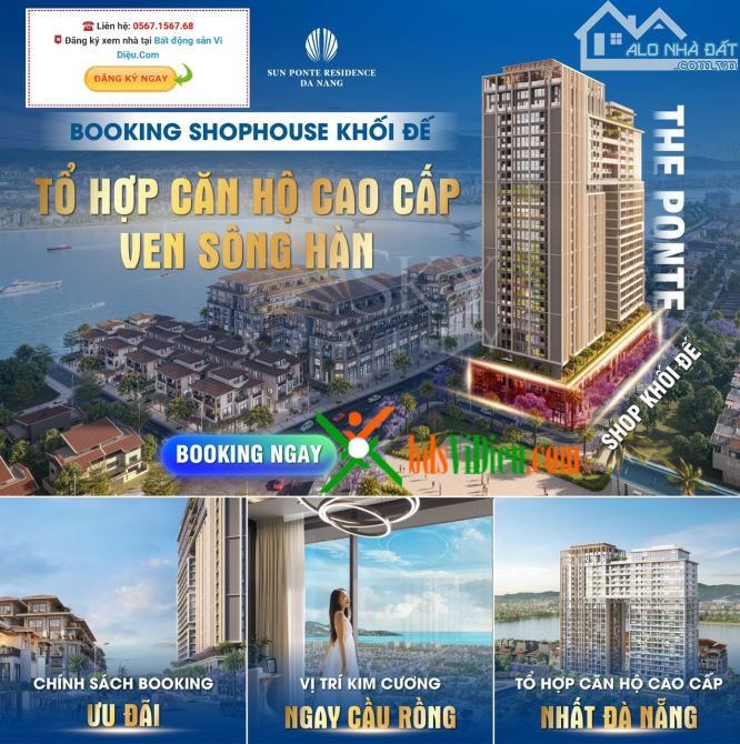 GIÁ BÁN SHOPHOUSE KHỐI ĐẾ SUN PONTE SUN COSMO RESIDENCE ĐƯỜNG TRẦN HƯNG ĐẠO QUẬN SƠN TRÀ - 1