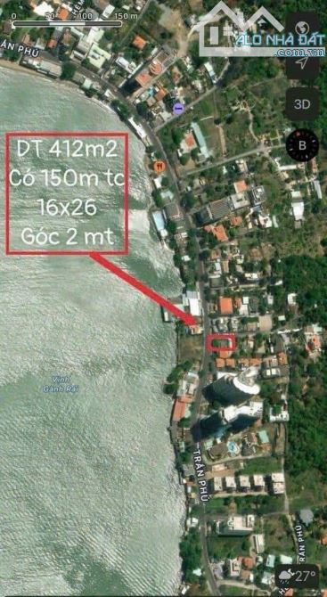 ĐẤT GÓC 2 MẶT TIỀN TRẦN PHÚ- VIEW TOÀN CẢNH BIỂN KHU BÃI DÂU- TP.VT- S=412m2=16x26m- 55 TỶ - 5