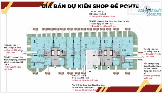 GIÁ BÁN SHOPHOUSE KHỐI ĐẾ SUN PONTE SUN COSMO RESIDENCE ĐƯỜNG TRẦN HƯNG ĐẠO QUẬN SƠN TRÀ - 8