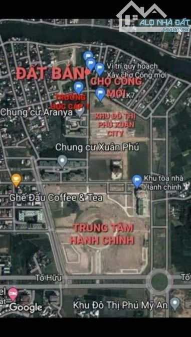 Bán đất chợ Cống mới, Dương Khuê, KQh Xuân Phú, Huế, 114m2 giá 177 tỉ - 2