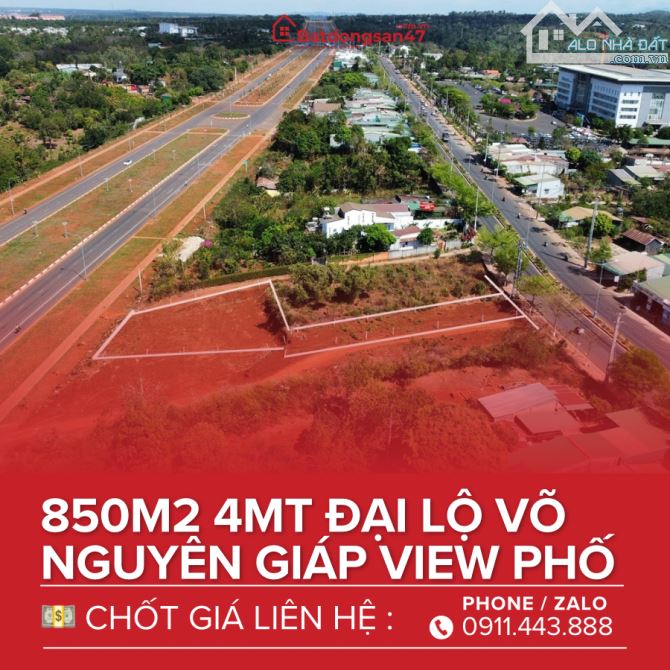 💥BÁN LÔ ĐẤT 850m2 4MT TRẦN QUÝ CÁP & ĐẠI LỘ VÕ NGUYÊN GIÁP