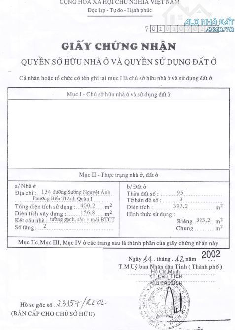 Bán Nhà 134 Sương Nguyệt Ánh 10x40 Ngay Trung Tâm Quận 1 Chỉ 280 tỷ - 1