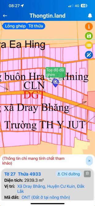 Đất thổ cư xã Dray Bhăng - Cư Kuin 218tr - 4