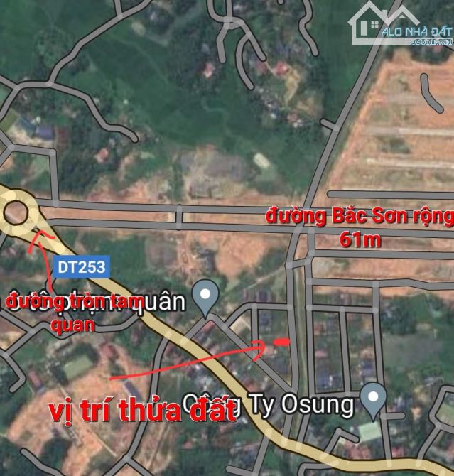 3,2 tỷ 200 m2 💯% thổ cư, đường quy hoạch 13 mét tại Quyết thắng,TP Thái Nguyên