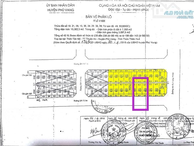 LÔ ĐẤT ĐẸP GIÁ RẺ KQH TÂN MỸ, THUẬN AN…GIÁ CỰC SỐC