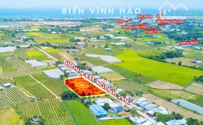 Bán lô đất TT. Liên Hương, Tuy Phong góc 2 mặt tiền đường 29m chỉ 790tr - Sổ đỏ đất ở 100% - 2