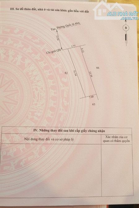 Bán đất 230,7m2 mặt tiền đường Quốc lộ 49A, thôn Tân Thọ, xã Bình Thành, TX. Hương Trà - 4