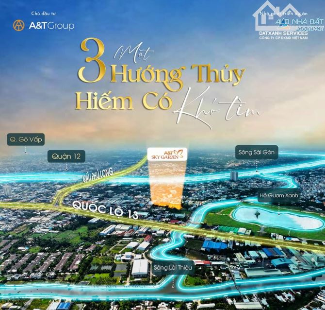 Căn hộ cao cấp có 3 mặt hướng thuỷ vị trí liên kề Quận 12 và TP. Thủ Đức. Chỉ 29,9tr/m2