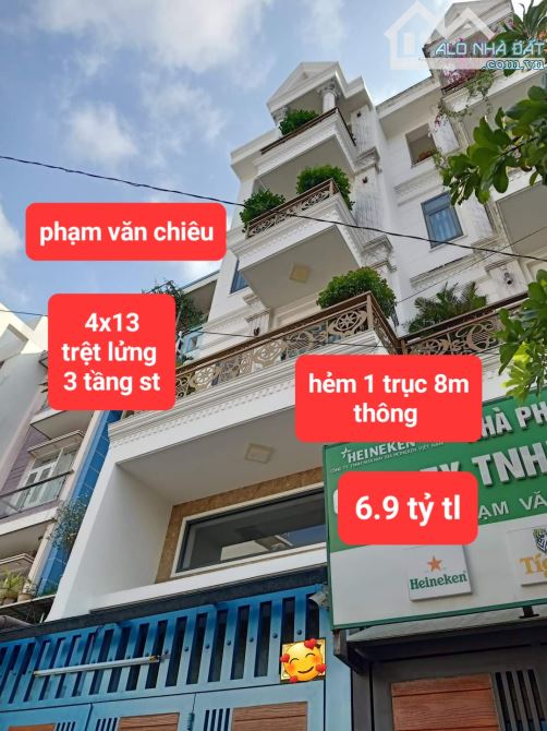 BÁN NHÀ HẺM 1 TRỤC 8M THÔNG PHẠM VĂN CHIÊU - 6