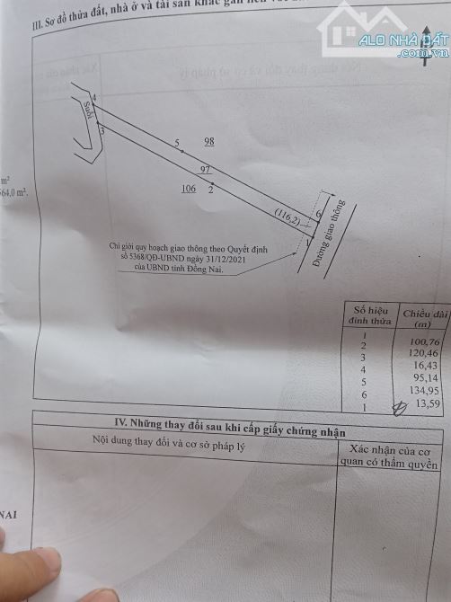 bán nhà 13.5 * 210,  giá 3 tỷ, SHR - 1