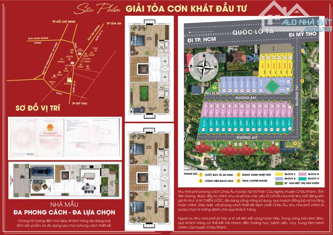 Đất thổ cư khu nhà phố thiết kế Châu Âu.Chỉ 10tr/m2.Sổ hồng riêng