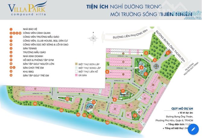 Bán biệt thự Liên kế vườn Villa Park Phú Hữu, Thành phố Thủ Đức