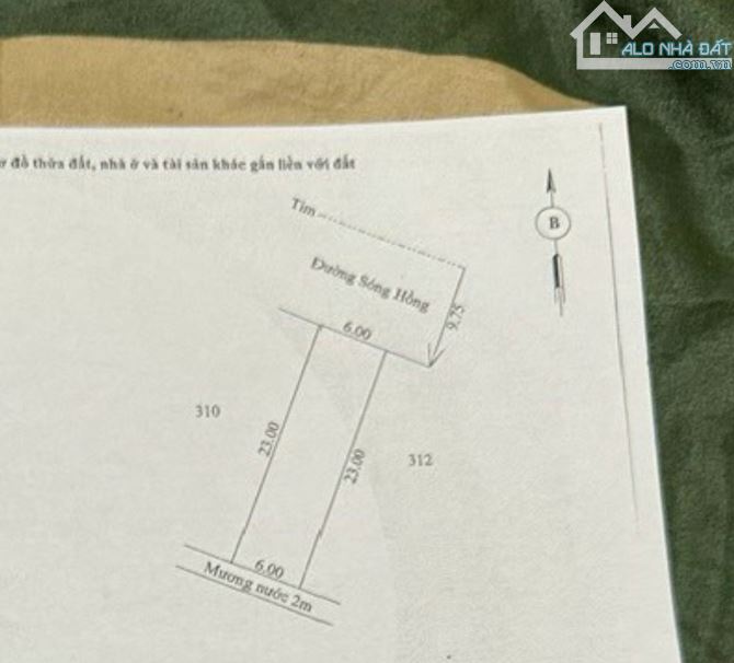 ĐẤT MẶT TIỀN SÓNG HỒNG , Thuỷ Châu, Hương Thủy, Huế. Đường nhựa 19,5m Diện tích: 138m2 ng