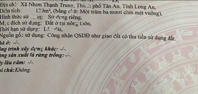 Đất Mt đường Mai Thu, xã Nhơn Thạnh Trung, TP Tân An - 3