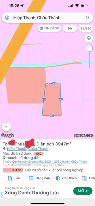 ✅ BÁN XƯỞNG LỚN 13700M2 ĐẤT SKC , MẶT TIỀN ĐƯỜNG NGUYỄN THÔNG, CHÂU THÀNH - GIÁ : 38 TỶ - 11
