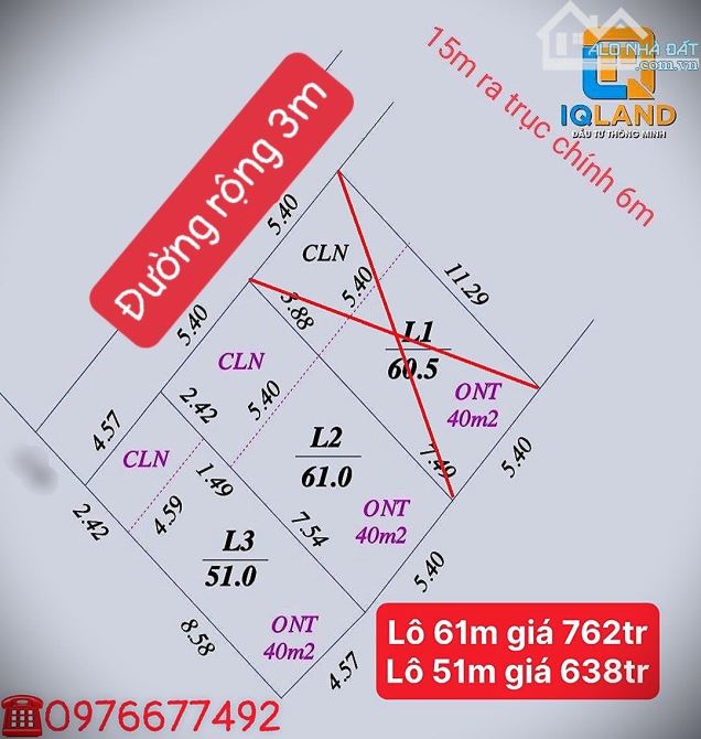 Hơn 600tr bao sang tên 51m Cộng Hoà-Phù Linh-SS ô tô đỗ cửa ngay gần TT Sóc Sơn