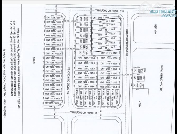 Bán đất dt 100m2 thôn trường định 2,bình hòa,tây sơn,bình định - 1