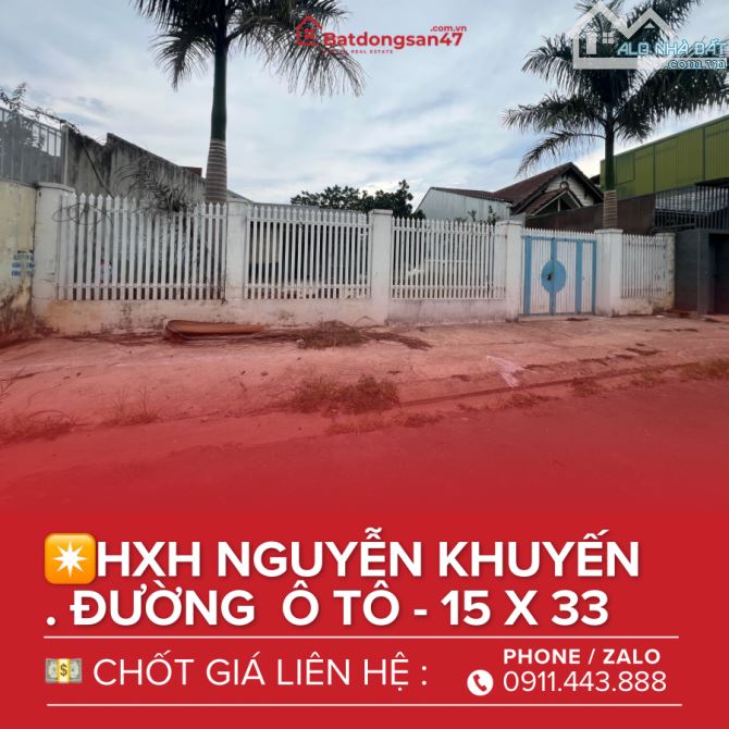 💥LÔ ĐẤT HIẾM 500M2 HẺM Ô TÔ NGUYỄN KHUYẾN - 1