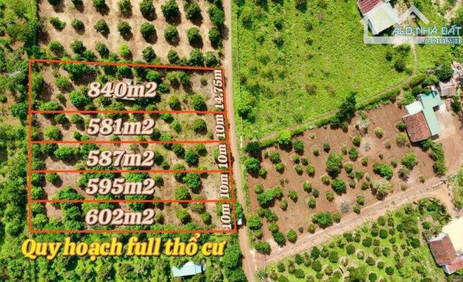 Bán đất quy hoạch thổ cư_Gần Khu Đô Thị 500Ha_gần 600m2 ngang 10 mét_Sát Ql29_250 Triệu/lô