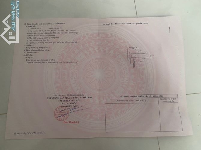chi 1 tỷ 350tr thu về đất shr 5x23..1 xẹc GÒ HƯU 50m MHN LONG AN - 1