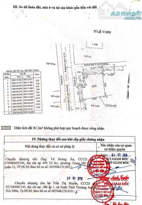 Bán đất thổ cư 2 mặt tiền đường Trần Thị Bốc, Thới Tam Thôn, Hóc Môn, HCM 950tr - 4