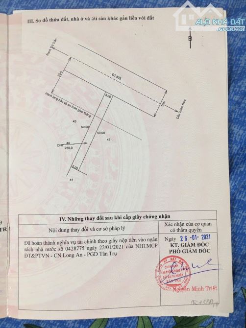 ⭐️⭐️Chính chủ gửi bán đất thổ cư mt đường tỉnh lộ 833 giá rẽ - 5x50m giá  1ty550tr