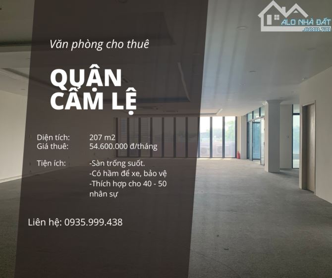 Cho thuê văn phòng hơn 200 m2 đường Nguyễn Hữu Thọ, LH: OFFICE DANANG