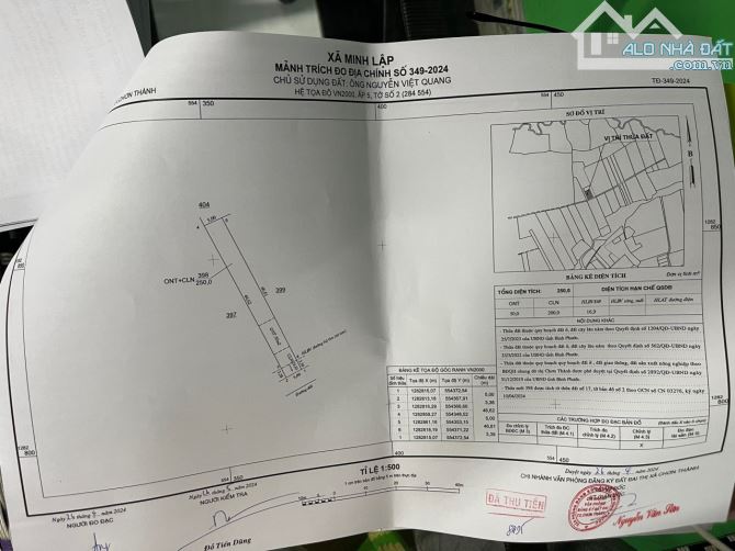 Bán đất thổ cư thị xã Chơn Thành 250m2 giá 290trđ (giá trọn gói) - 1