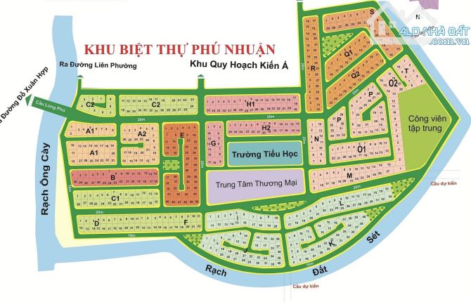 Cần bán 1 số lô biệt thự khu Phú Nhuận - Đỗ Xuân Hợp - Liên Phường, Q9, TP. Thủ Đức giá rẻ