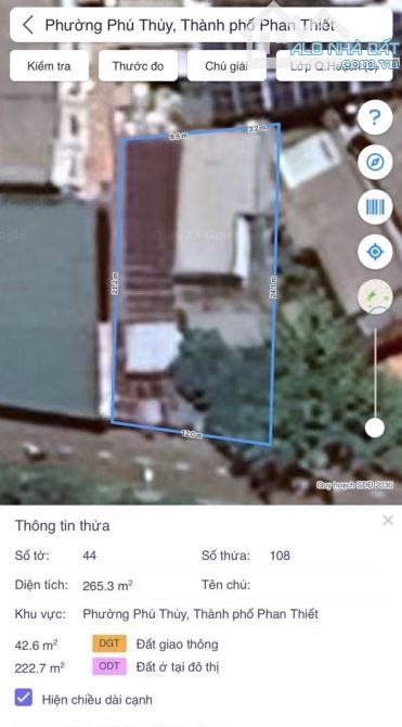 Bán đất mặt tiền đường Nhựa giáp Ocean Dunes phường Phú Thuỷ TP Phan Thiết 263m2 giá 12 tỷ - 1