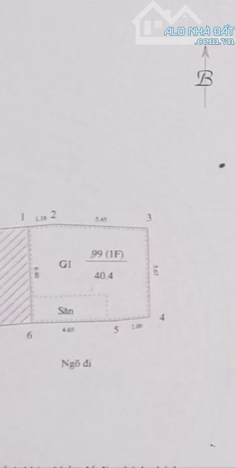 3Tỷ7 Hai Bà Trưng, 41m2 sổ đỏ vuông vắn, ngõ nông, sát phố, dân xây chắc chắn - 2