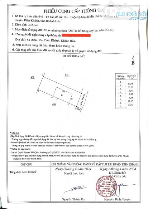 Bán nhanh căn nhà Dien Lâm Diên Khánh còn mới toanh, dt 302m giá 1 tỷ 339 triệu - 7