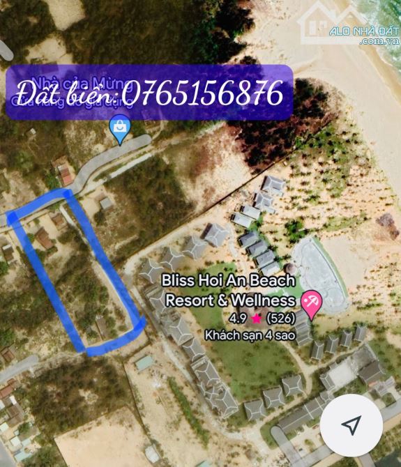 🔥🔥🔥Nam HỘI AN ĐẤT BIỂN CHỈ 7tr/m2 kề Bliss Hoi An Beach Resort & Wellness - DT 3182M