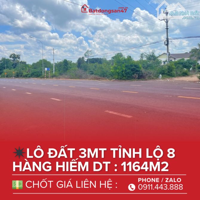 💥1164M2 LÔ ĐẤT 3 MT TỈNH LỘ 8 CÁCH KHU CN TÂN AN 2 KM - 2