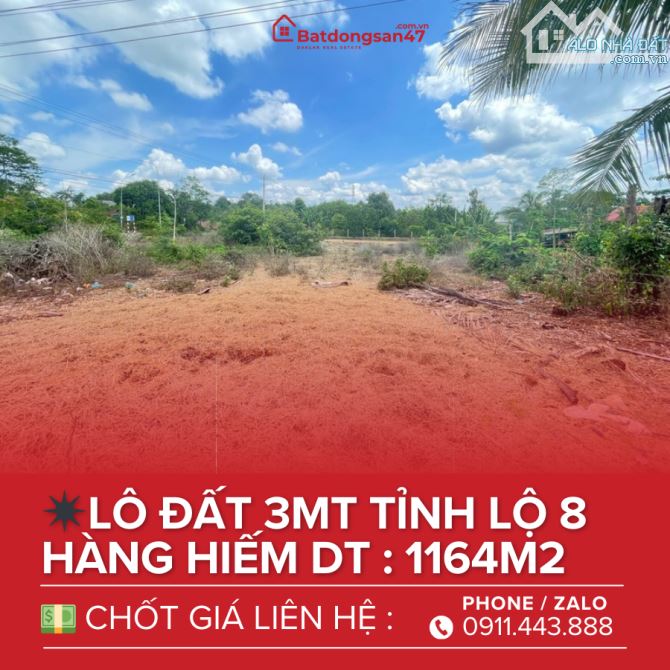 💥1164M2 LÔ ĐẤT 3 MT TỈNH LỘ 8 CÁCH KHU CN TÂN AN 2 KM - 3