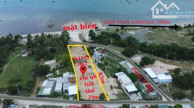 Đất mặt biển giá rẽ biễn ninh vân