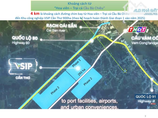 Lô đất hot - ngay cầu Bà Chiêu, gần khu công nghiệp VSIP Thốt Nốt Cần Thơ - 1