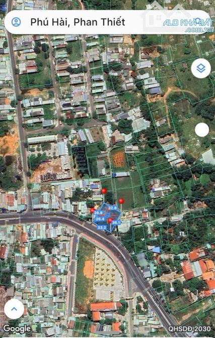 Bán đất mặt tiền đường Nguyễn Thông phường Phú Hài TP Phan Thiết DT 1200m2 giá 26 tỷ - 3