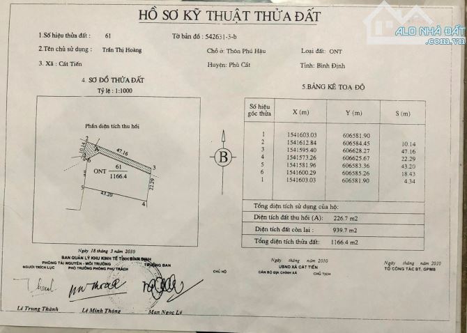 chủ kẹt tiền cần bán lô đất 1166M2 ở Thị Trấn Cát Tiến, cách biển 500m - 2