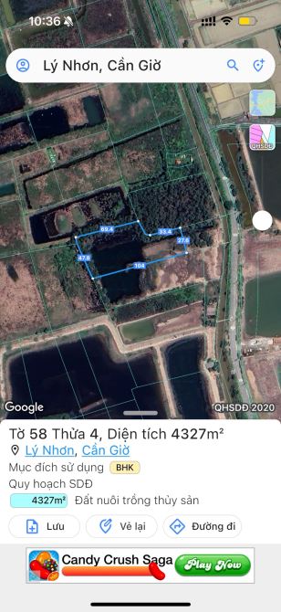 Bán đất mặt tiền Lý Nhơn, x. Lý Nhơn, Cần Giờ: 10.189m2, giá 11,5 tỷ. - 1