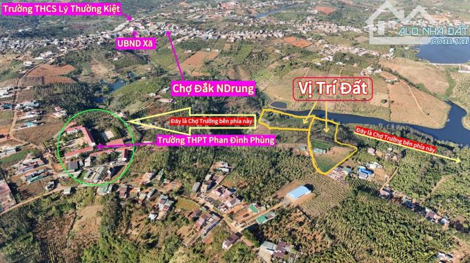 40. đất view hồ giá rẻ, xe tải vào tận nơi, Diện tích trên sổ 2,8 ha, dt thực 3ha. Từ đất - 4