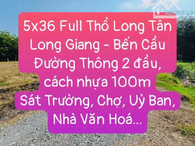 Bán 4 lô liền kề tại long giang bến cầu giá 295tr