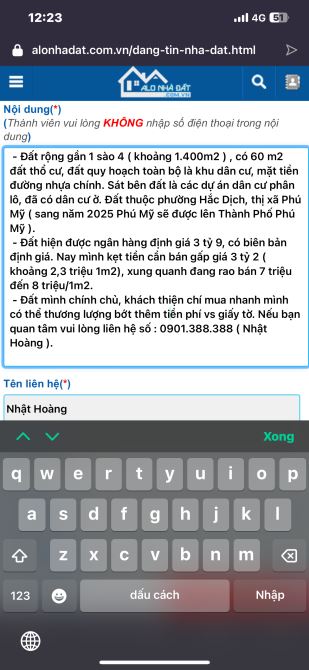 Kẹt tiền ngân hàng cần thanh lý Gấp gấp đất Phú Mỹ - 3