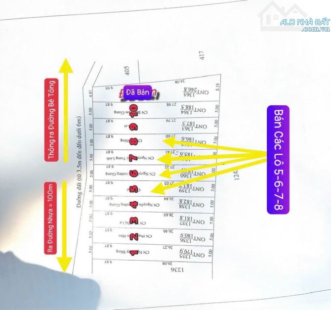 Bán 4 lô liền kề tại long giang bến cầu giá 295tr - 4