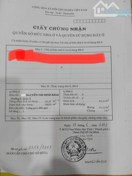 Cơ hội đầu tư: Nguyễn Thị Minh Khai, Quận 3 - DT: 9.2 x 19m CN: 171m2 - Giá bán 72 Tỷ T/L