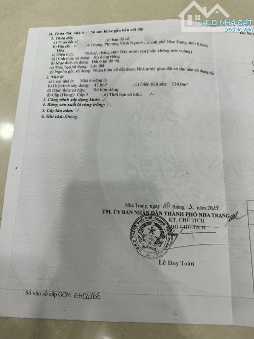 11,5Tỷ (Sổ hồng hoàn công) Bán căn góc 2 MT đường Dã Tượng, Vĩnh Nguyên DT đất 76m2 - 1