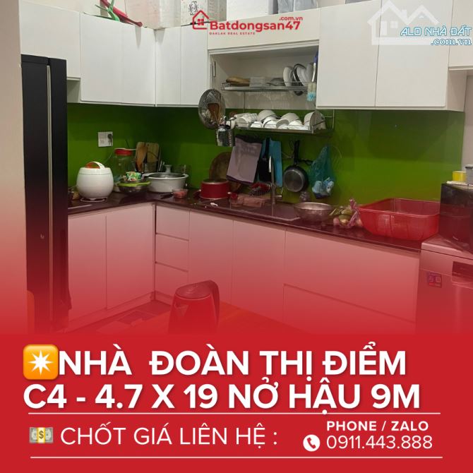 💥BÁN CĂN NHÀ C4 MT ĐOÀN THỊ ĐIỂM TRUNG TÂM PHỐ - 1