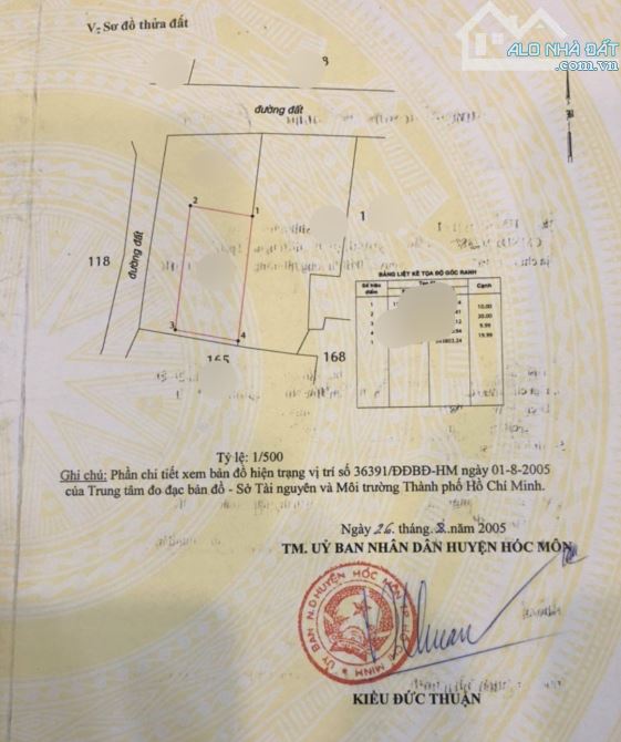Bán gấp căn nhà  2 MT Nguyễn Thị Huê, Bà Điểm, Hóc Môn. 960 triệu, Sổ Riêng 198m2 - 3