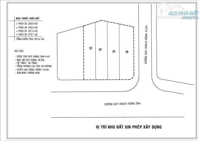 Bán 2 mặt tiền LÝ NAM ĐẾ (đg 15m 2 làn) và đường 7,5m chưa tên - Tp Hội An. 973m2