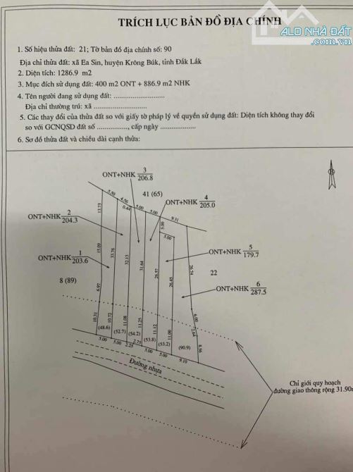 Mặt tiền đường Nhựa liên xã tại EaSin 99tr/ lô - 2